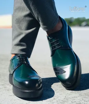 Green Lufiano Lace-Up Shoes