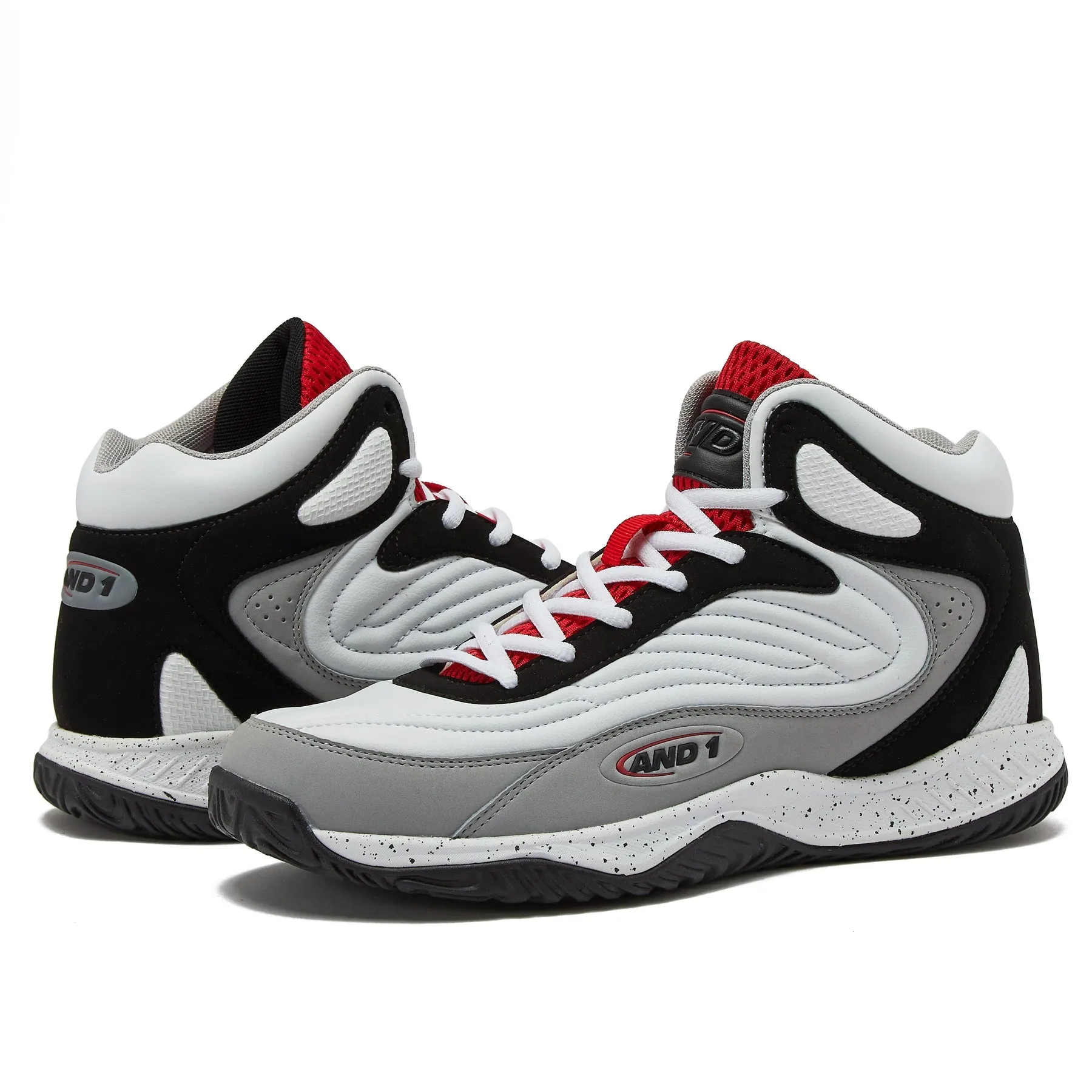 AND 1 JUNIOR PULSE 3.0 WHITE/BLACK BASKETBALL SHOE