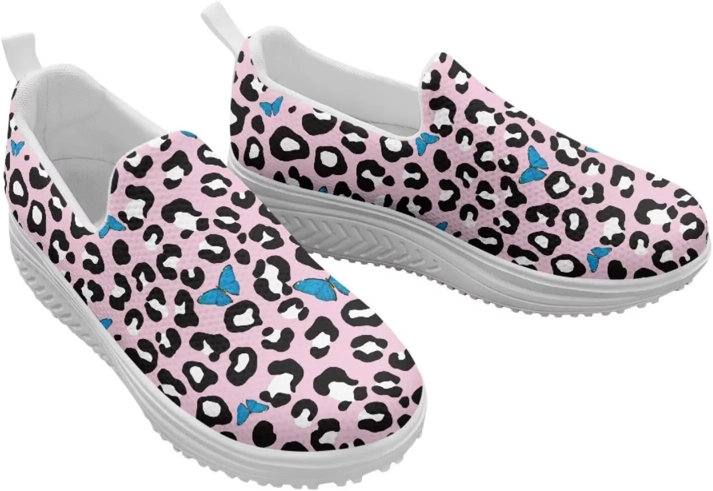 Binienty Womens Walking Sneakers Slip on Platform Loafers Comfy Lightwieght Rocking Shoes Outdoor Footwear