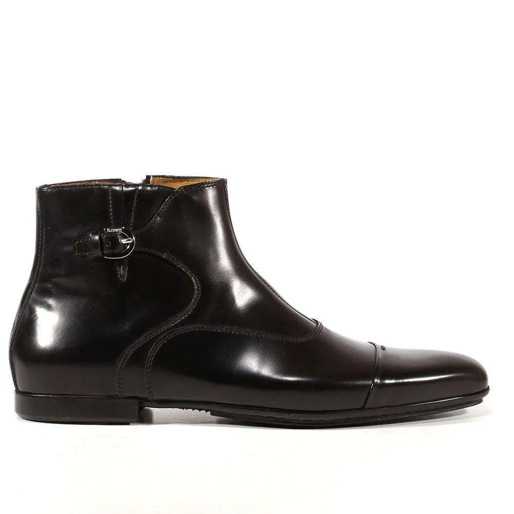 Cesare Paciotti Luxury Italian Men's Designer Shoes Baio Black Leather Boots (CPM3108)