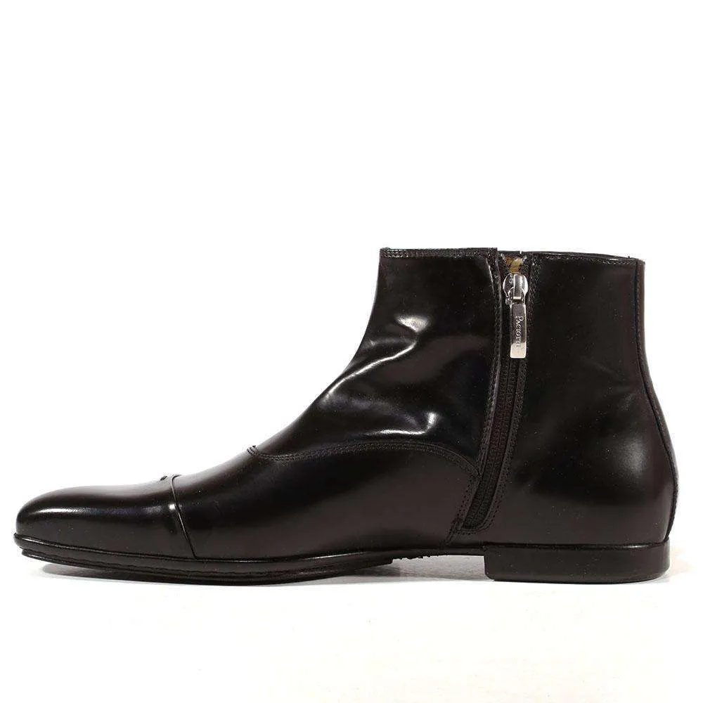 Cesare Paciotti Luxury Italian Men's Designer Shoes Baio Black Leather Boots (CPM3108)