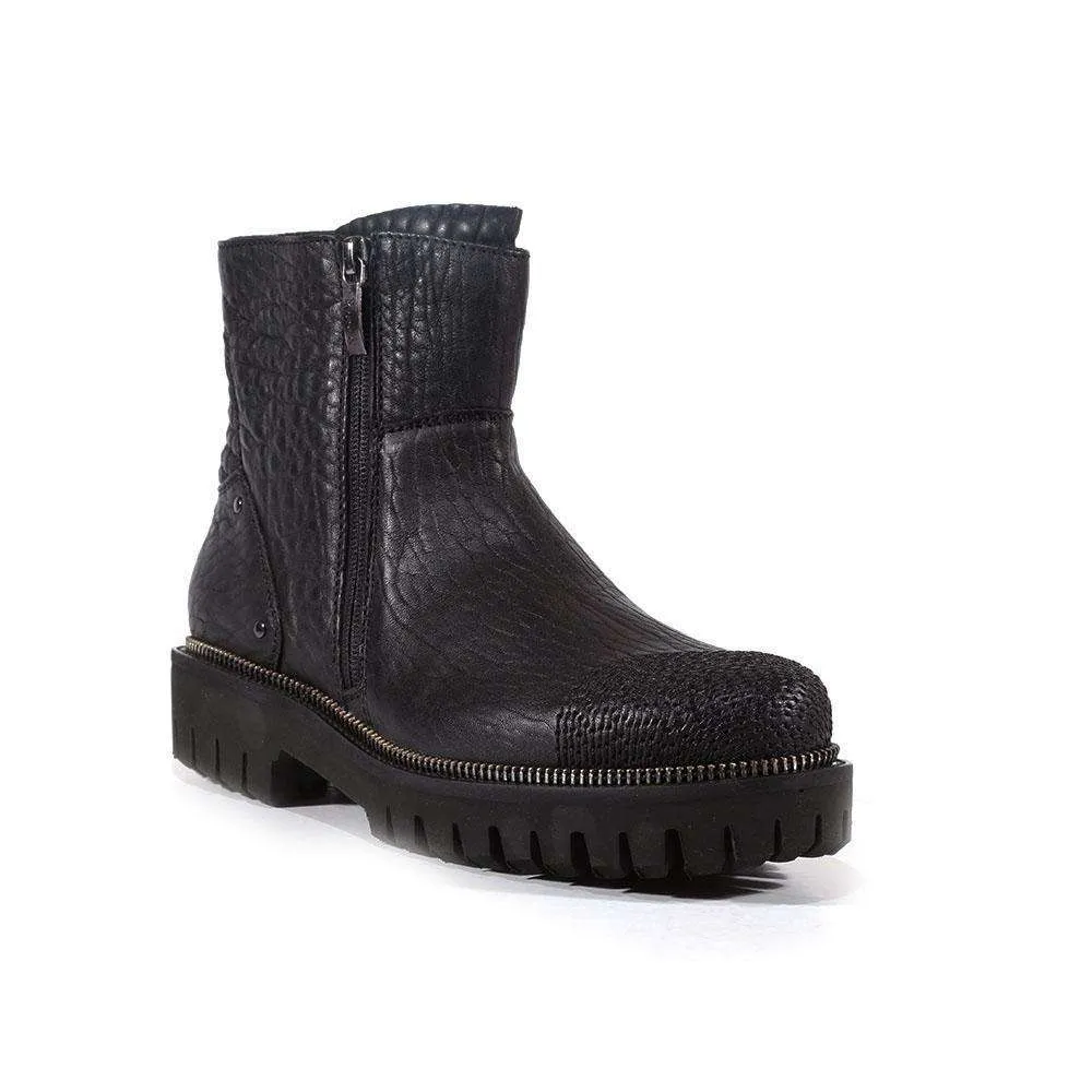 Cesare Paciotti Luxury Italian Men's Designer Shoes Elefante Black Leather Boots (CPM3076)