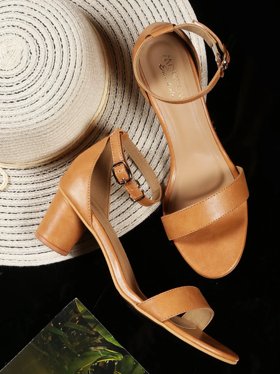Clara Tan Block Heels
