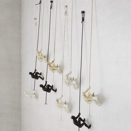 Climbing Man Wall Mounted Sculptures S/3