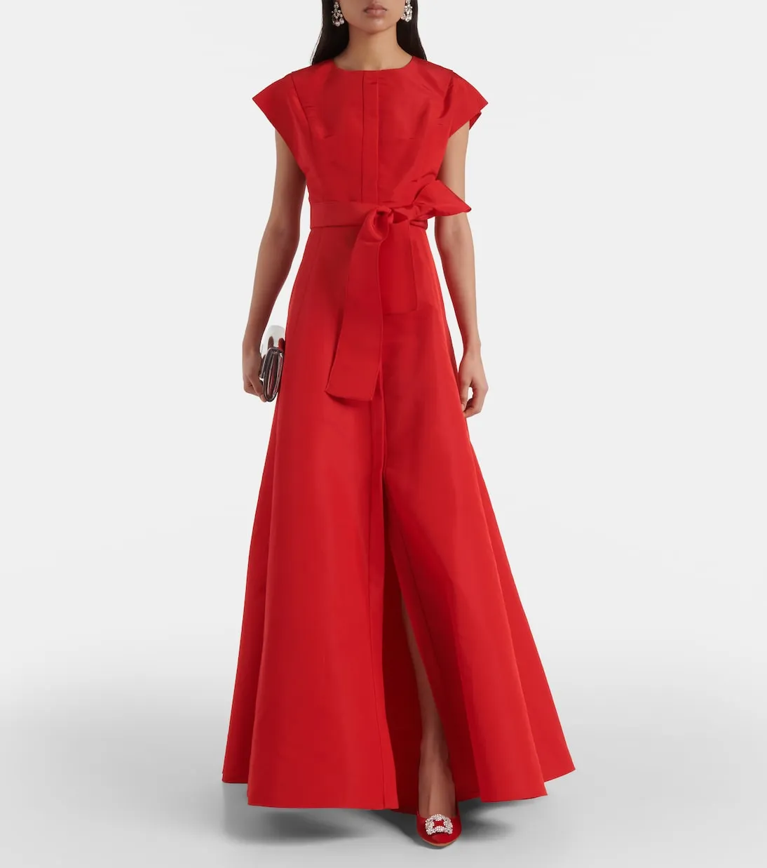 hangisi Manolo Blahnik velvet shoes, red