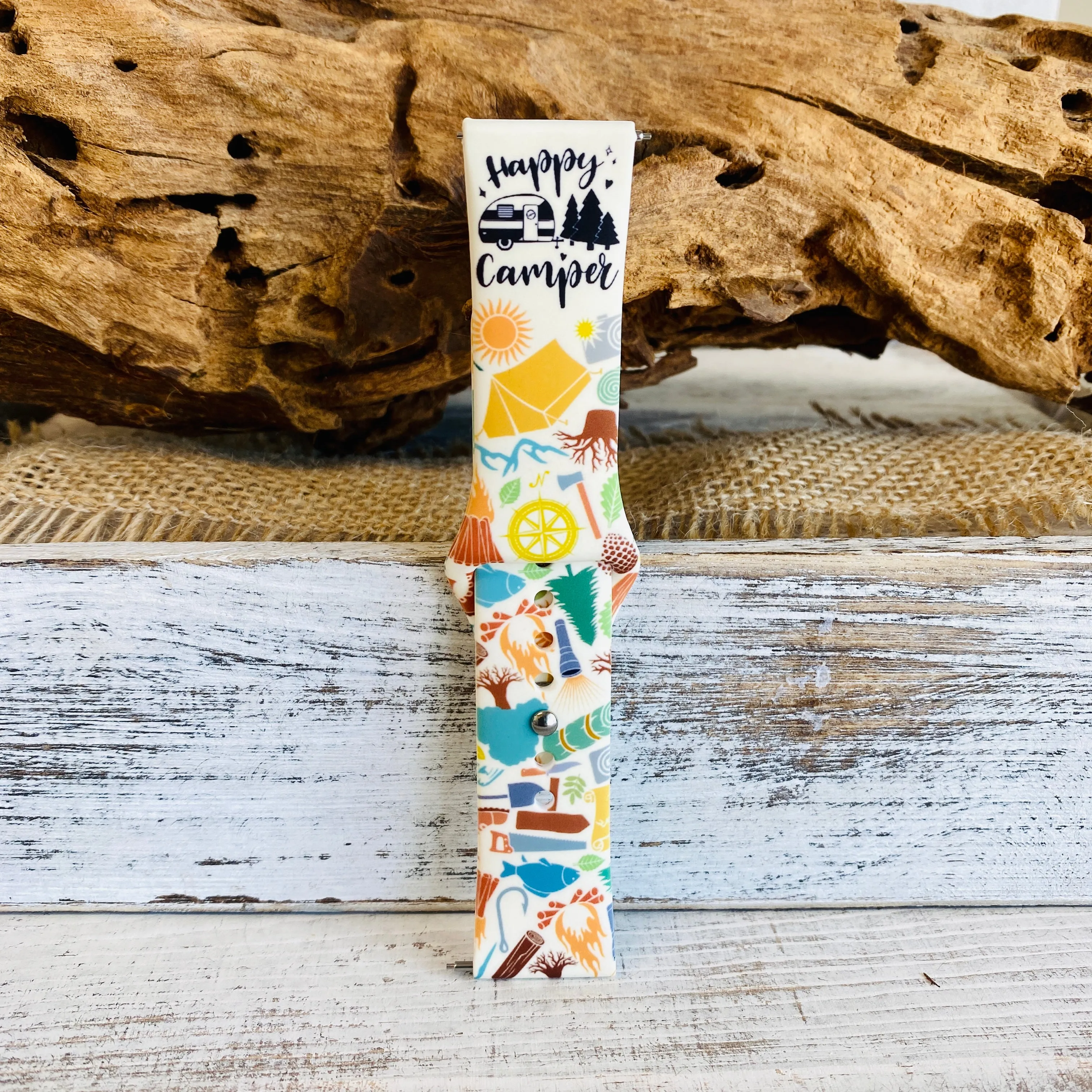 High-Quality Silicone Band with Happy Camper Print for Samsung Watch