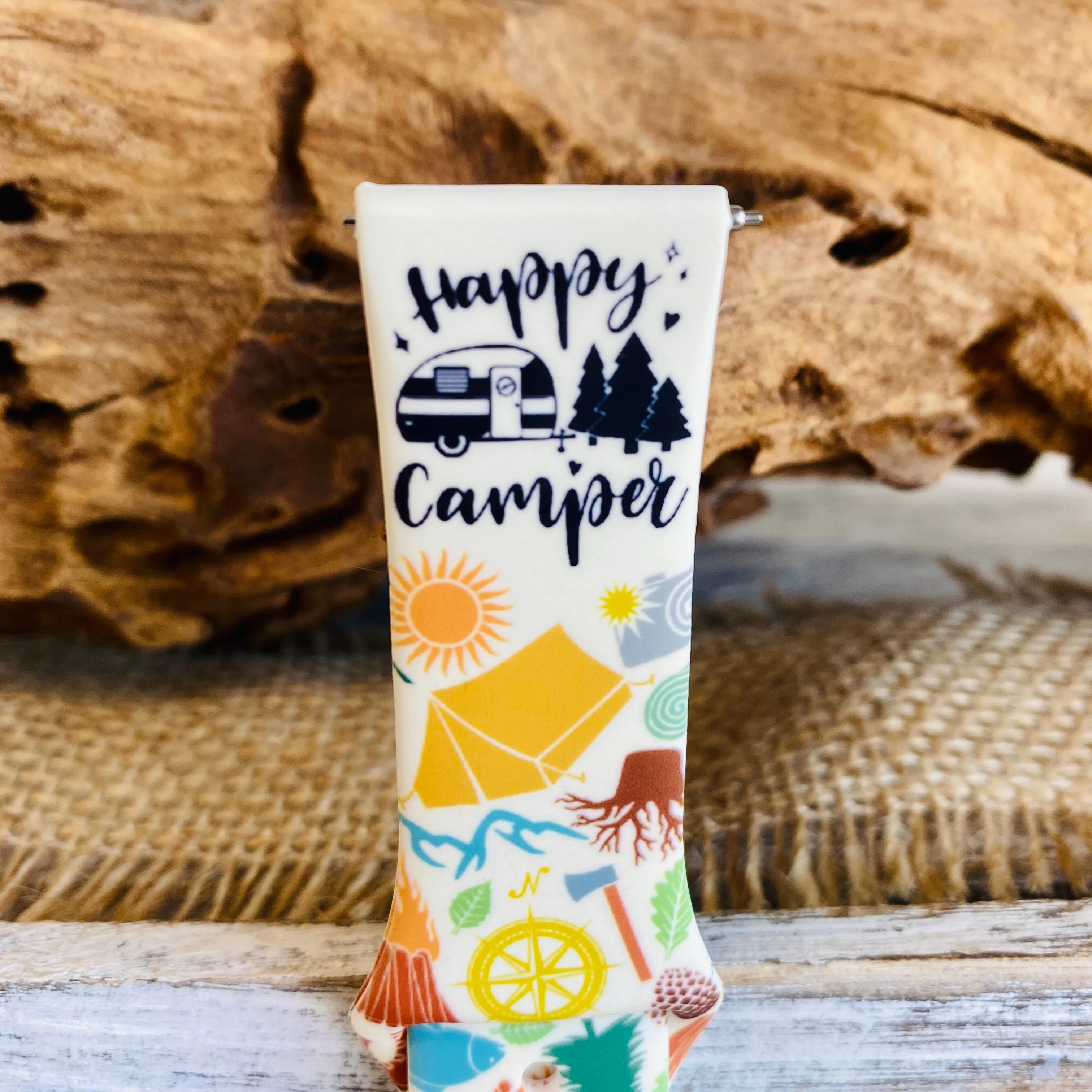 High-Quality Silicone Band with Happy Camper Print for Samsung Watch