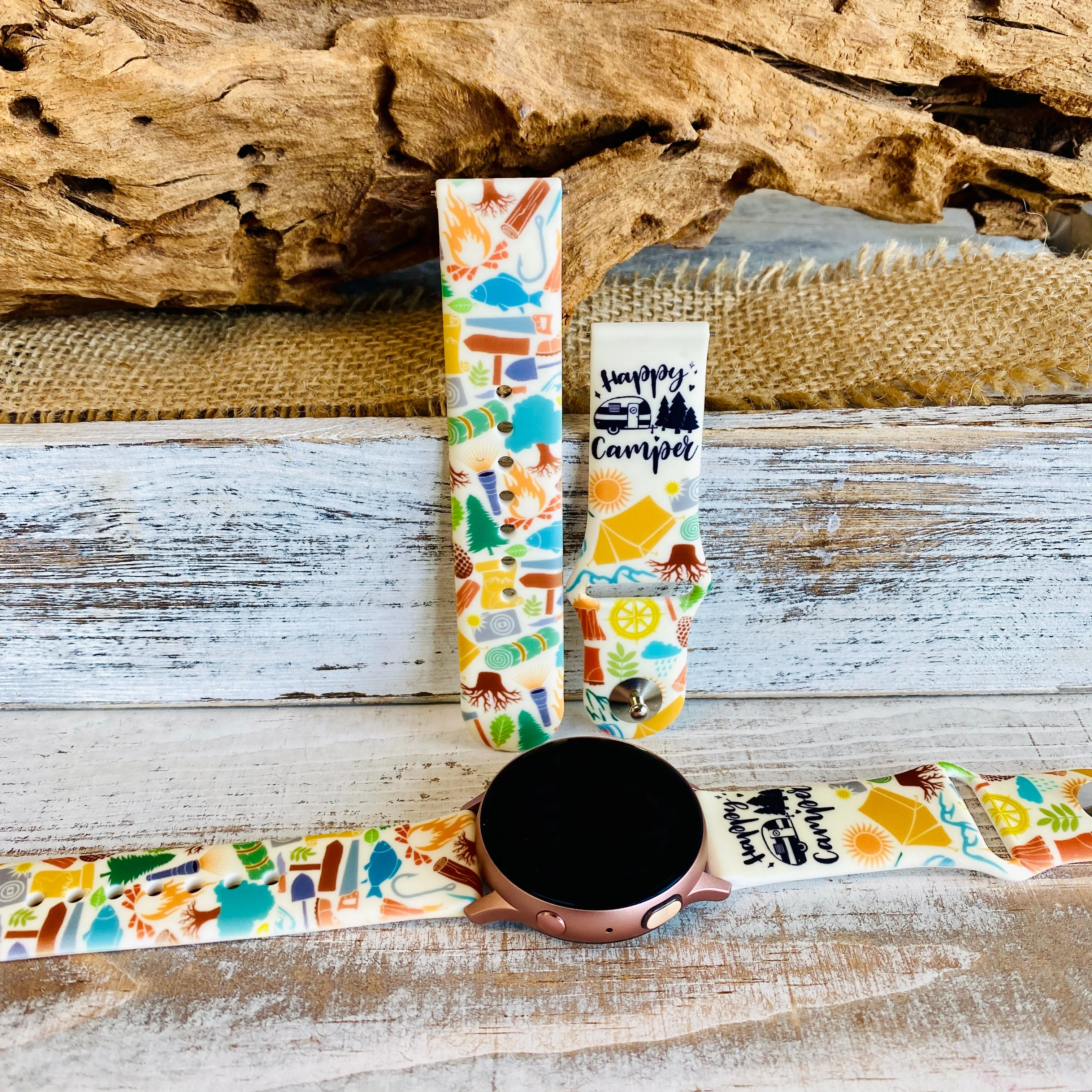 High-Quality Silicone Band with Happy Camper Print for Samsung Watch
