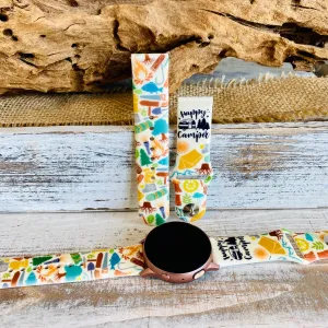 High-Quality Silicone Band with Happy Camper Print for Samsung Watch
