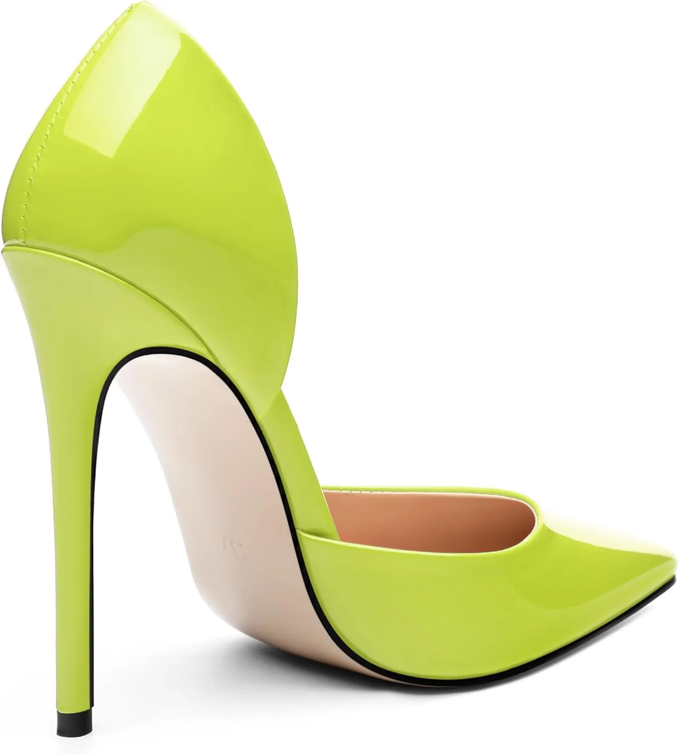 High Heels Stiletto Pumps for Women Slip on Patent Closed Pointed Toe Sexy Fashion Wedding Party Dressy Shoes