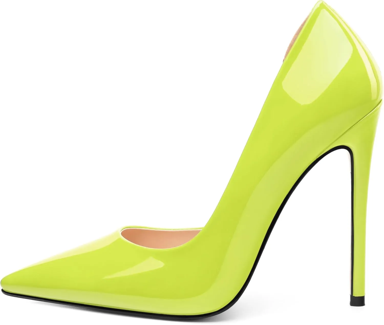 High Heels Stiletto Pumps for Women Slip on Patent Closed Pointed Toe Sexy Fashion Wedding Party Dressy Shoes