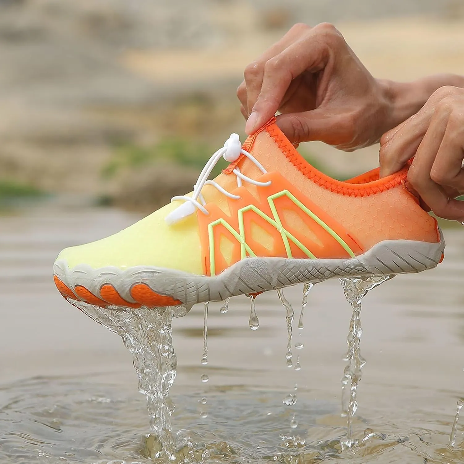 Hiking Shoes for Women Men Athletic Non Slip Water Shoes Lightweight Breathable Quick Dry Barefoot Shoes Unisex Grounded Footwear for Swimming Running Climbing Camping Surfing Riding Kayaking