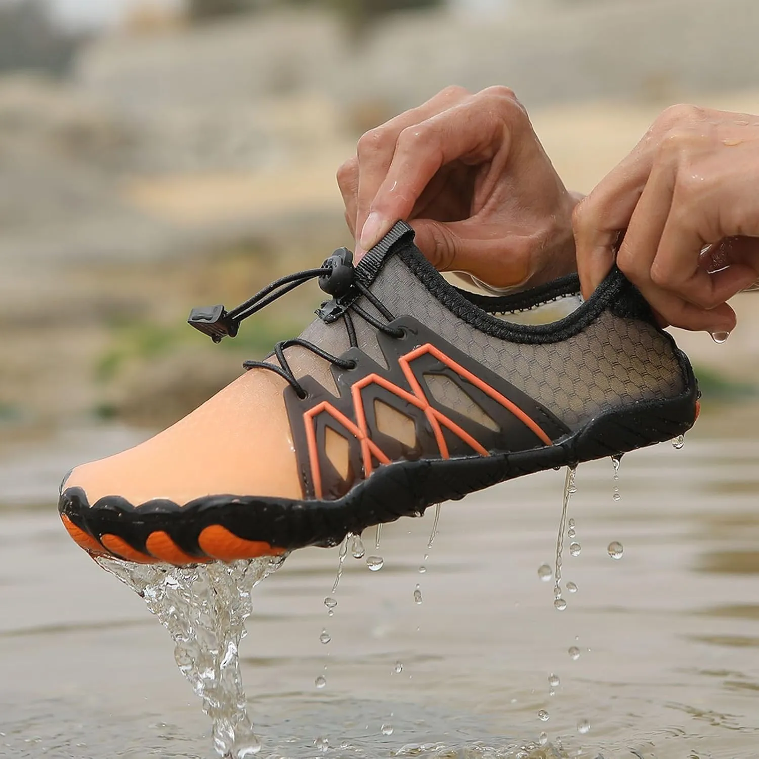 Hiking Shoes for Women Men Athletic Non Slip Water Shoes Lightweight Breathable Quick Dry Barefoot Shoes Unisex Grounded Footwear for Swimming Running Climbing Camping Surfing Riding Kayaking