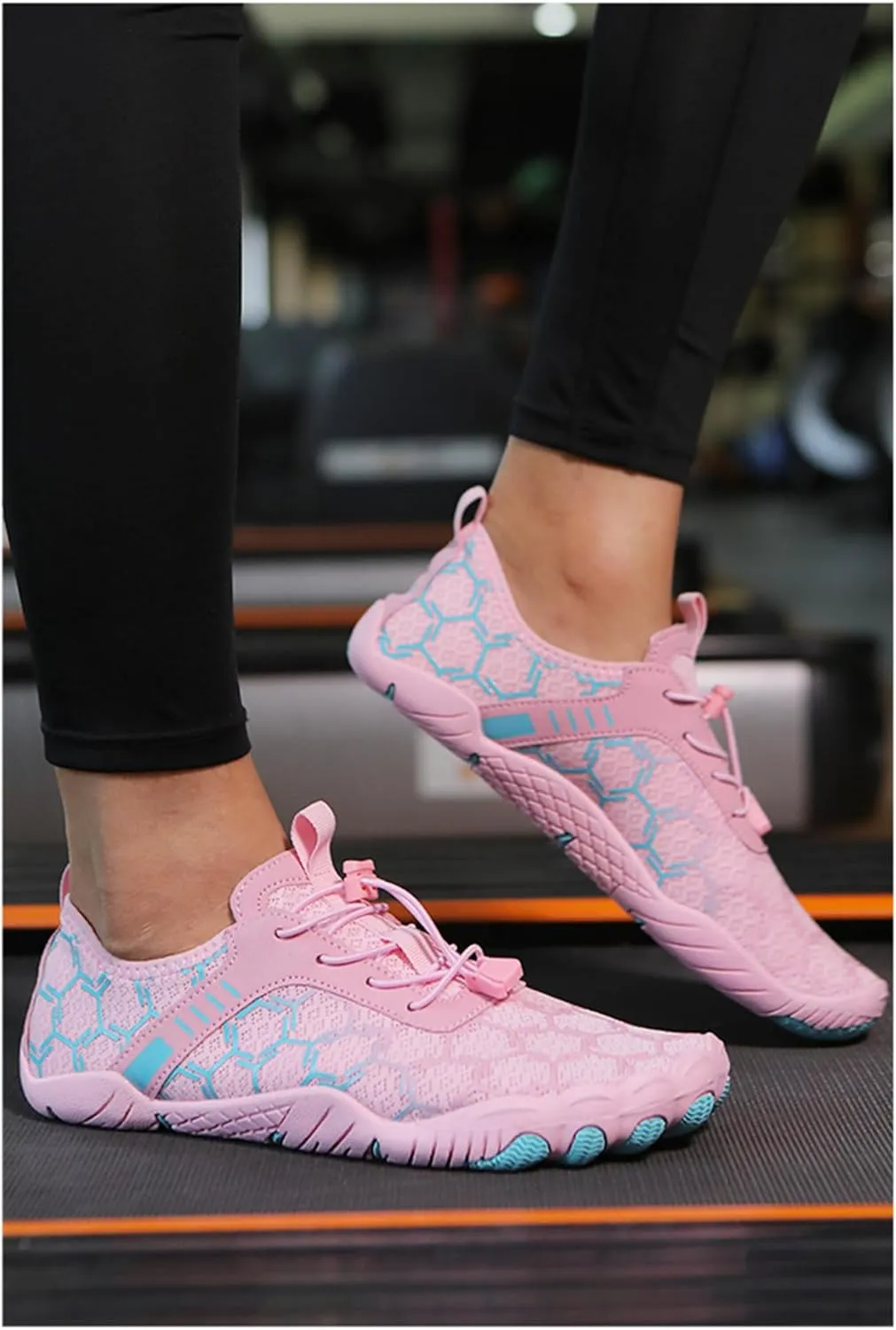 Hiking Shoes for Women Men Lightweight Non-Slip Barefoot Shoes Quick Dry Wide Toe Box Water Shoes Athletic Plaid Printed Water Shoes for Swimming Kayaking Surfing Running Exercising Climbing