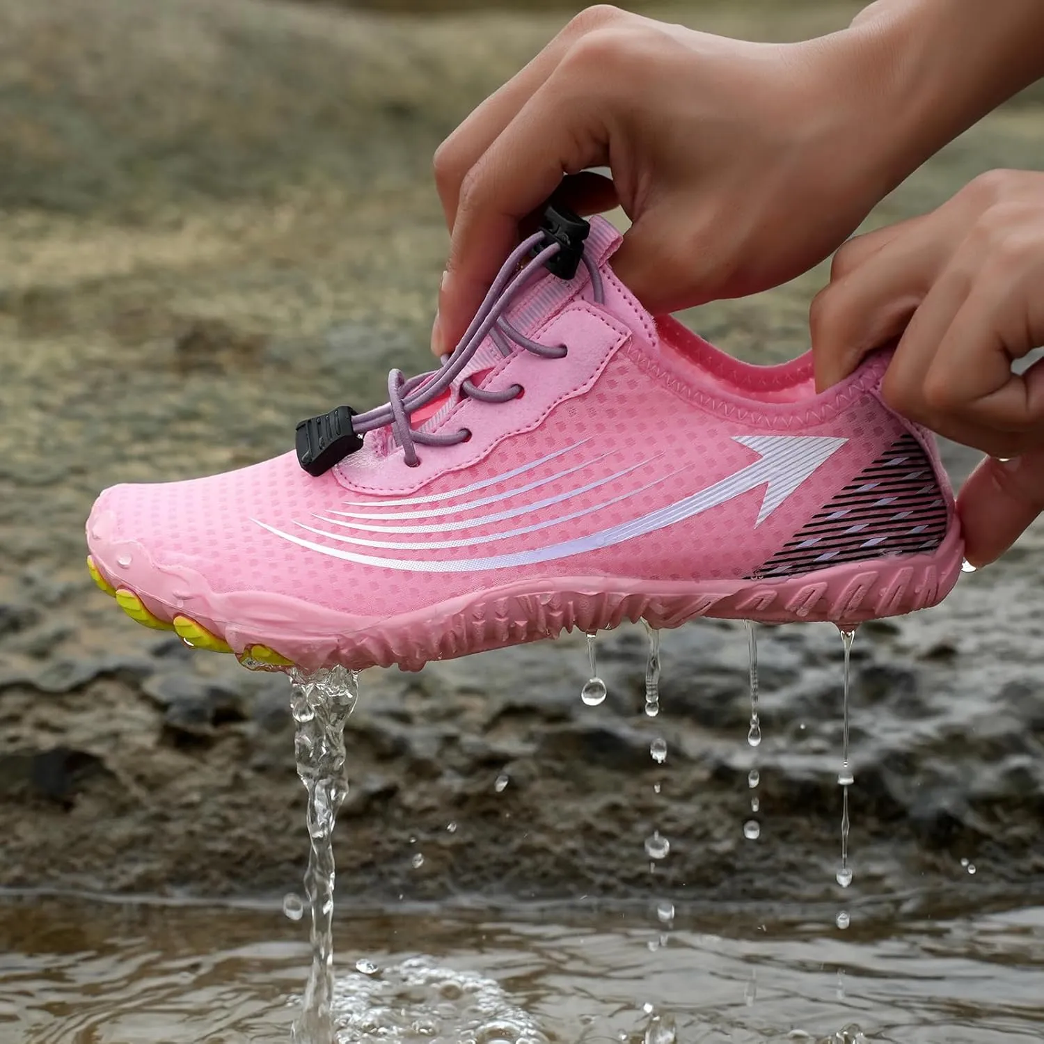 Hiking Shoes for Women Men Wide Toe Box Healthy & Non-Slip Barefoot Shoes Summer Breathable Lightweight Water Shoes Unisex Quick Dry Outdoor Grounded Shoes for Exercising Running Riding Swimming