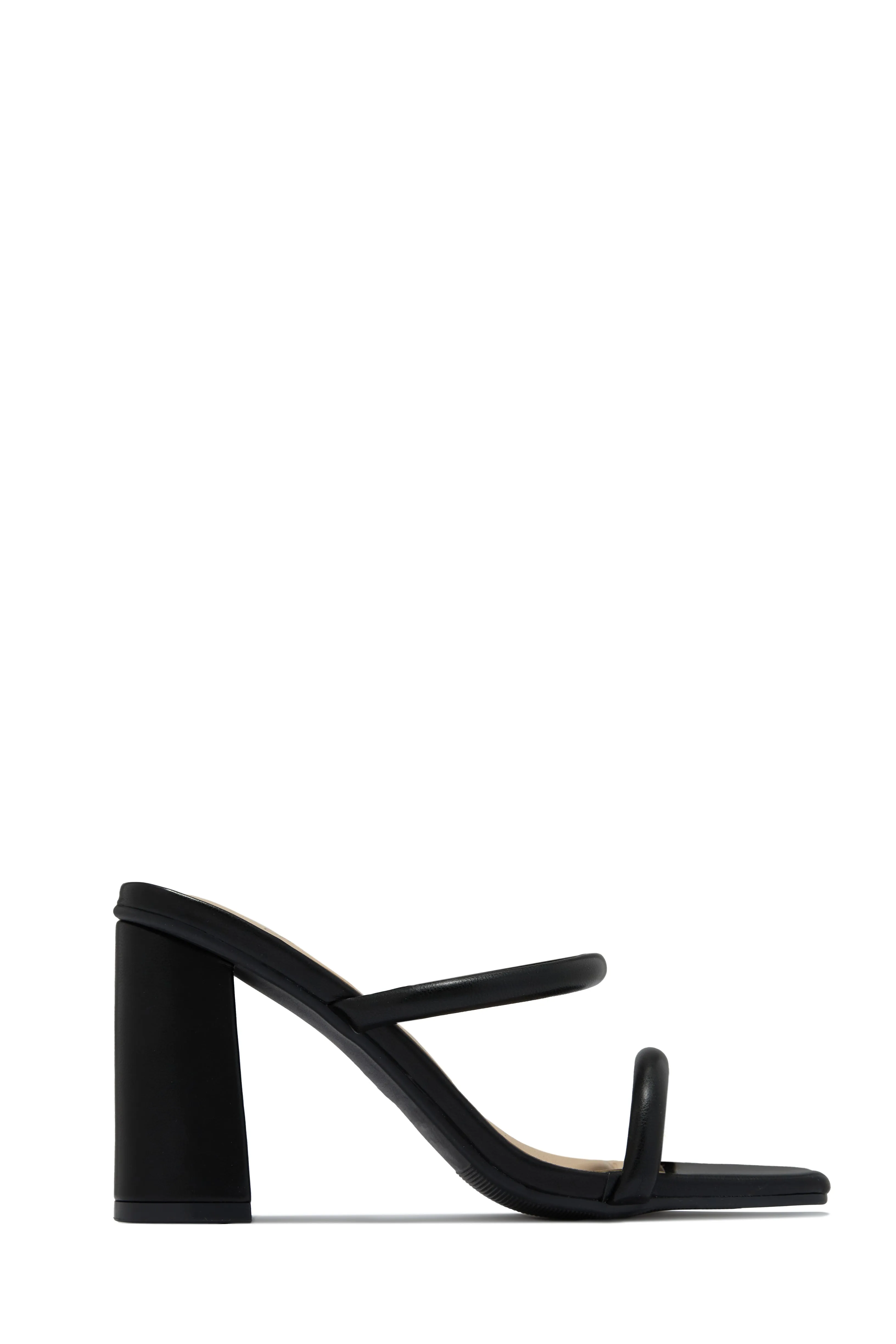 Jenna Block Heel Mules - Silver