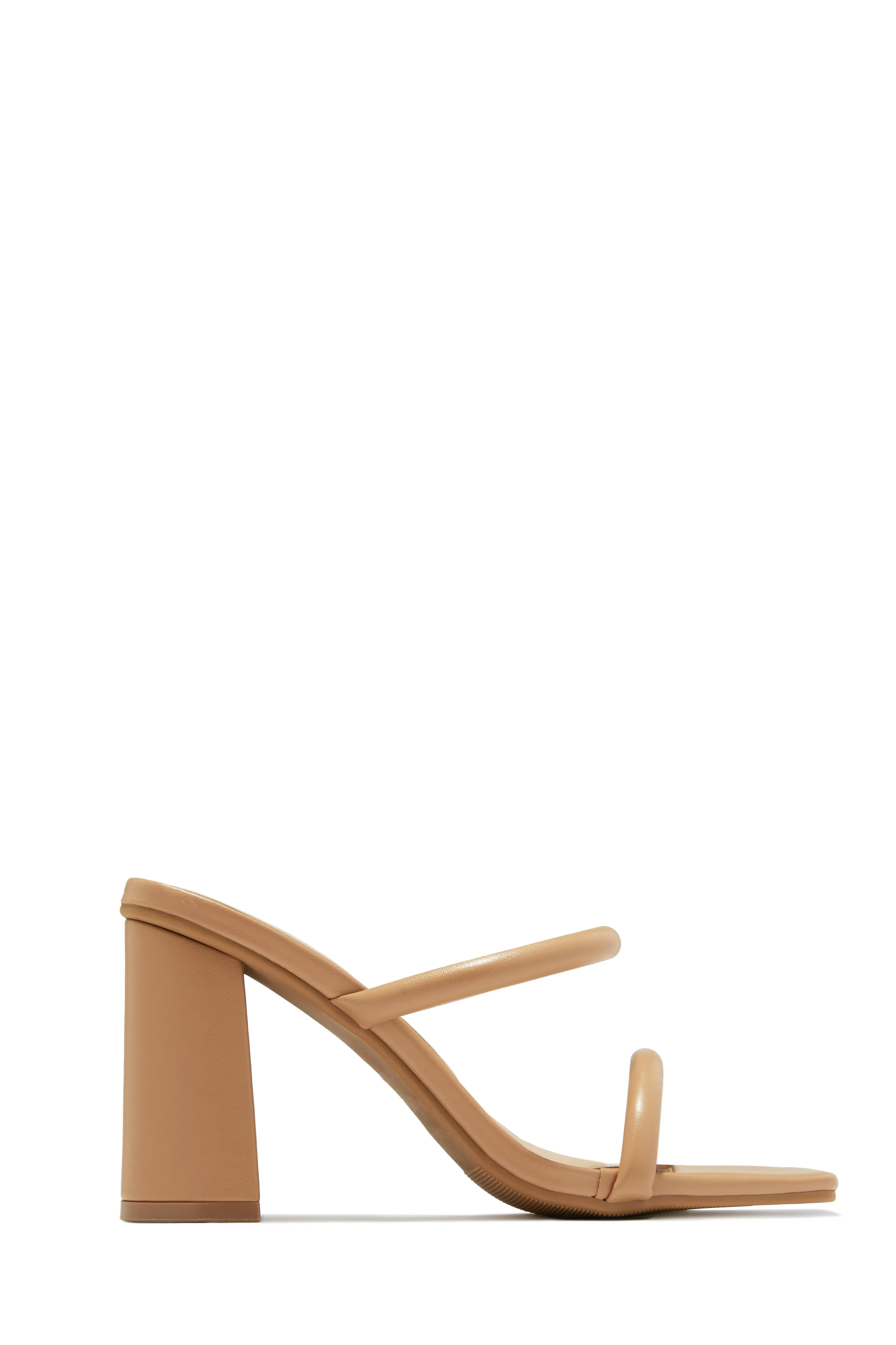 Jenna Block Heel Mules - Silver