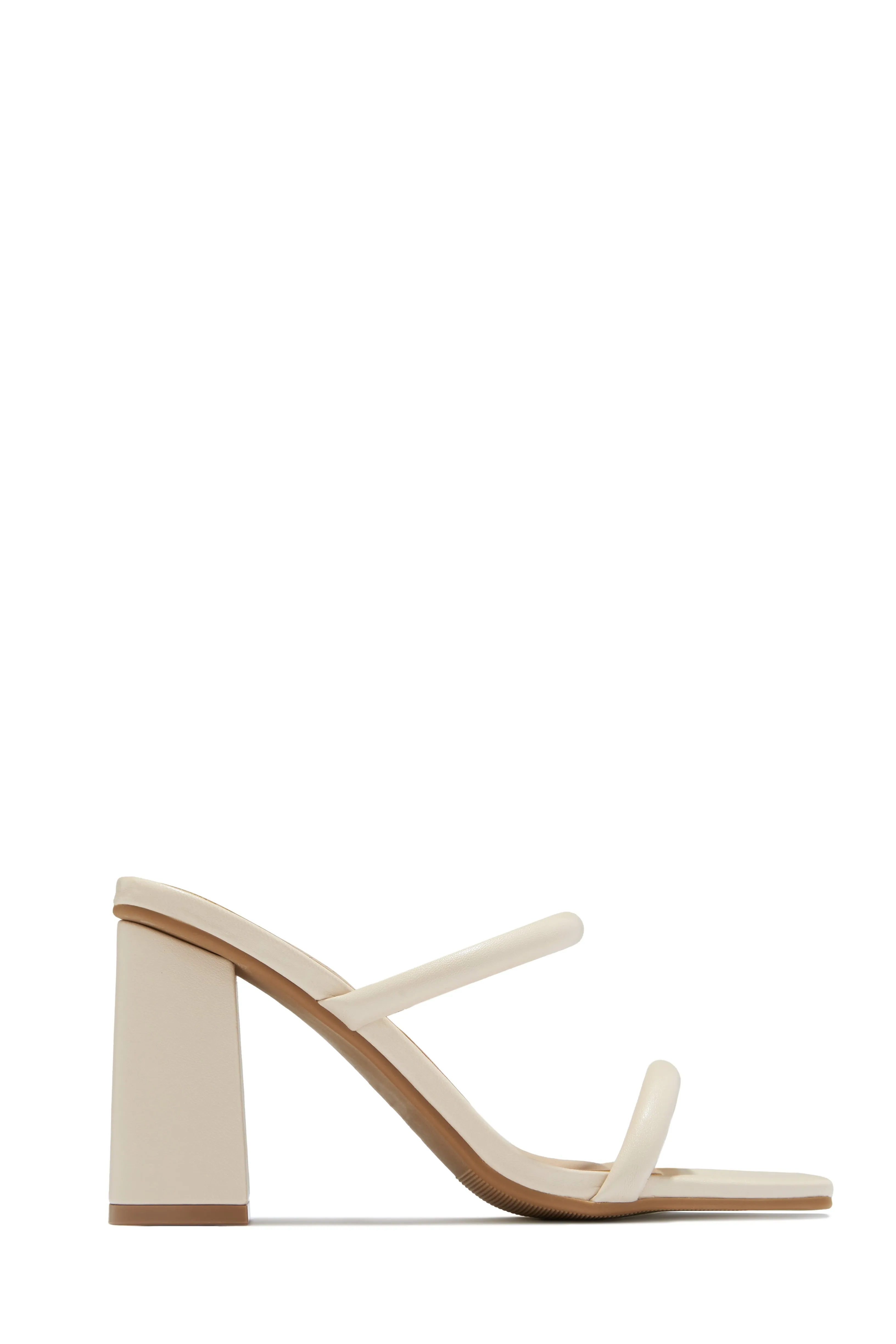 Jenna Block Heel Mules - Silver