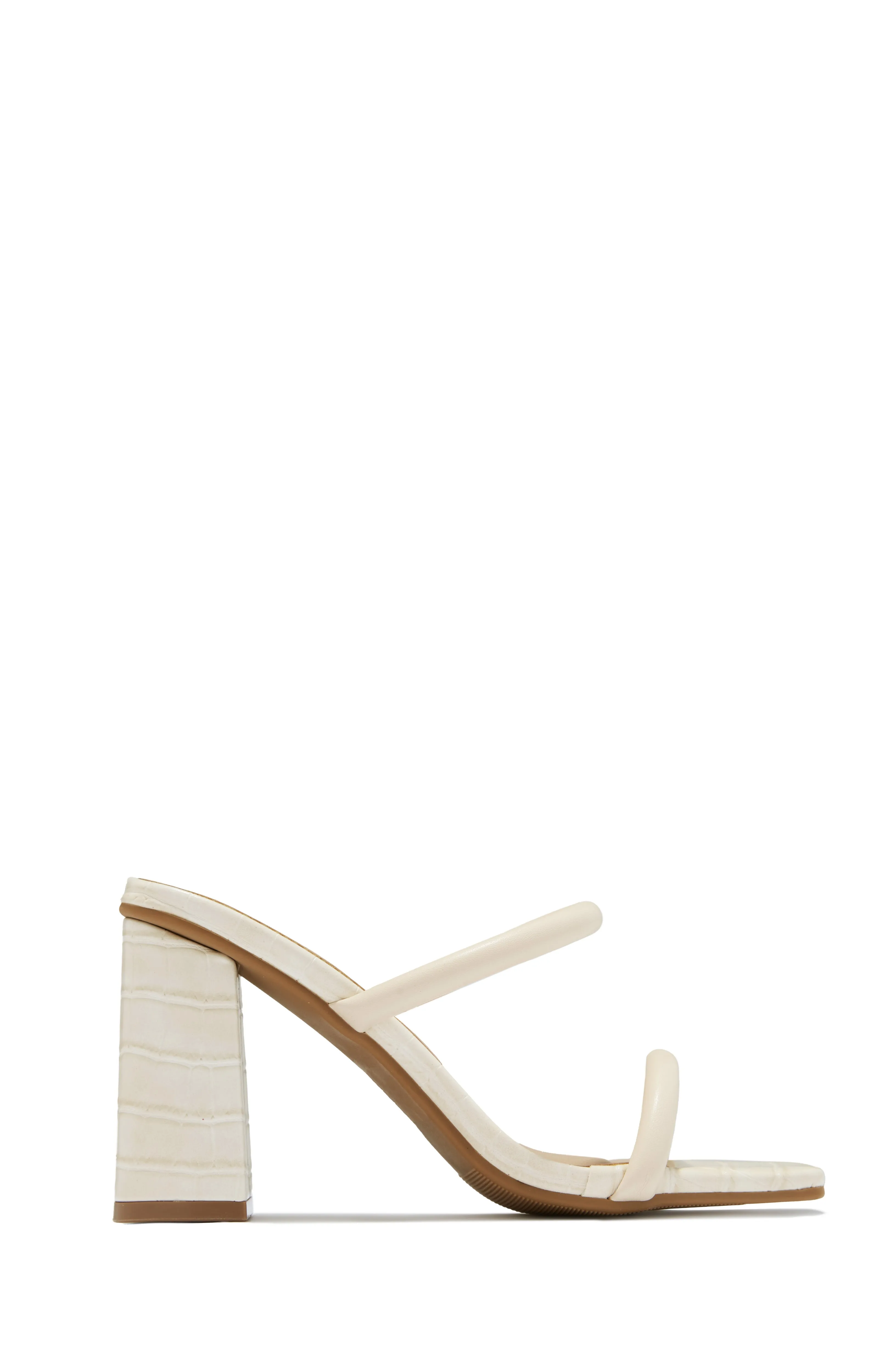 Jenna Block Heel Mules - Silver