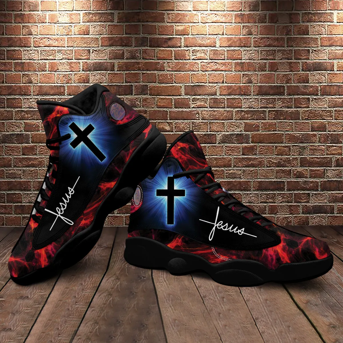 Jesus Sparkle Cross Jesus Faith Basketball Shoes For Men Women - Christian Shoes - Jesus Shoes - Unisex Basketball Shoes