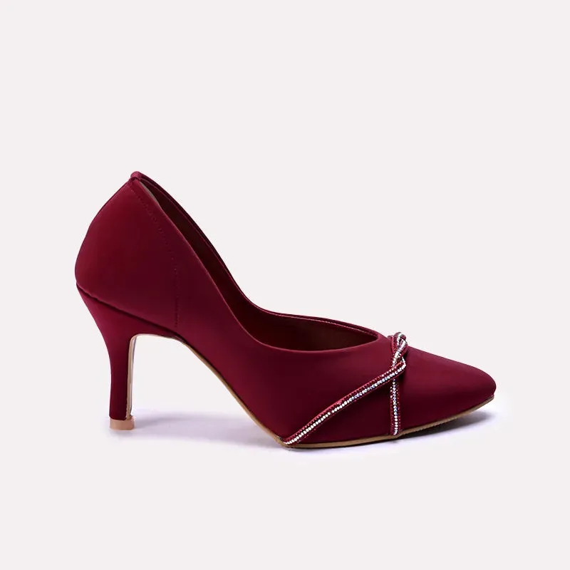 Magnolia Maroon Fancy Heel Pumps 0431180