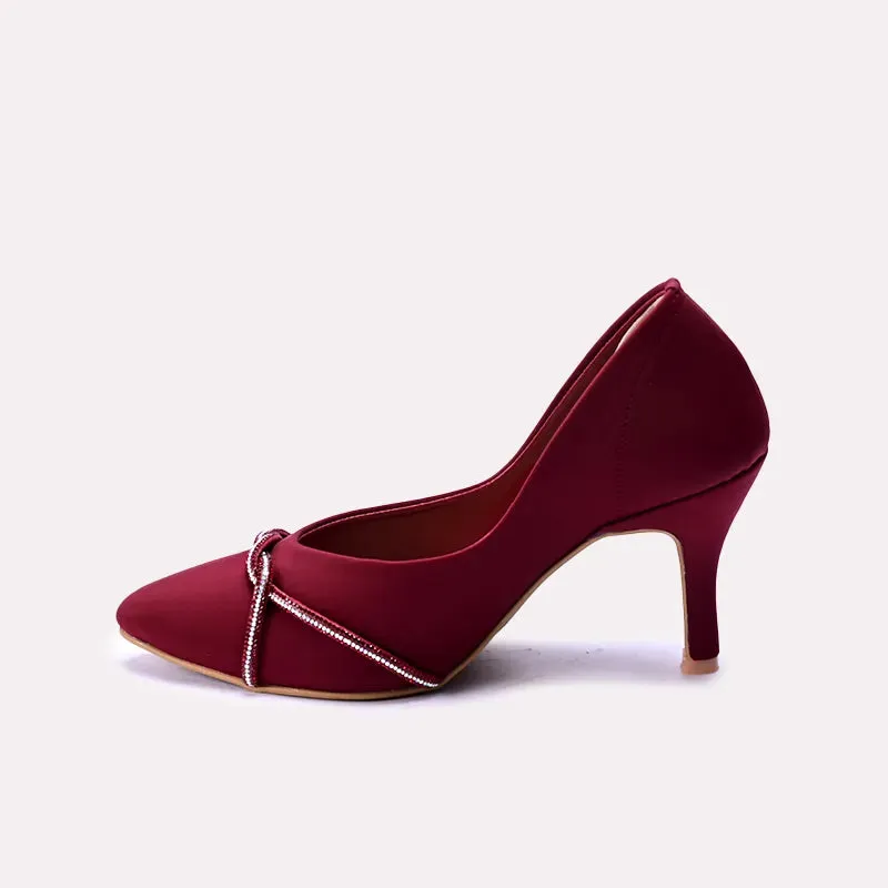 Magnolia Maroon Fancy Heel Pumps 0431180