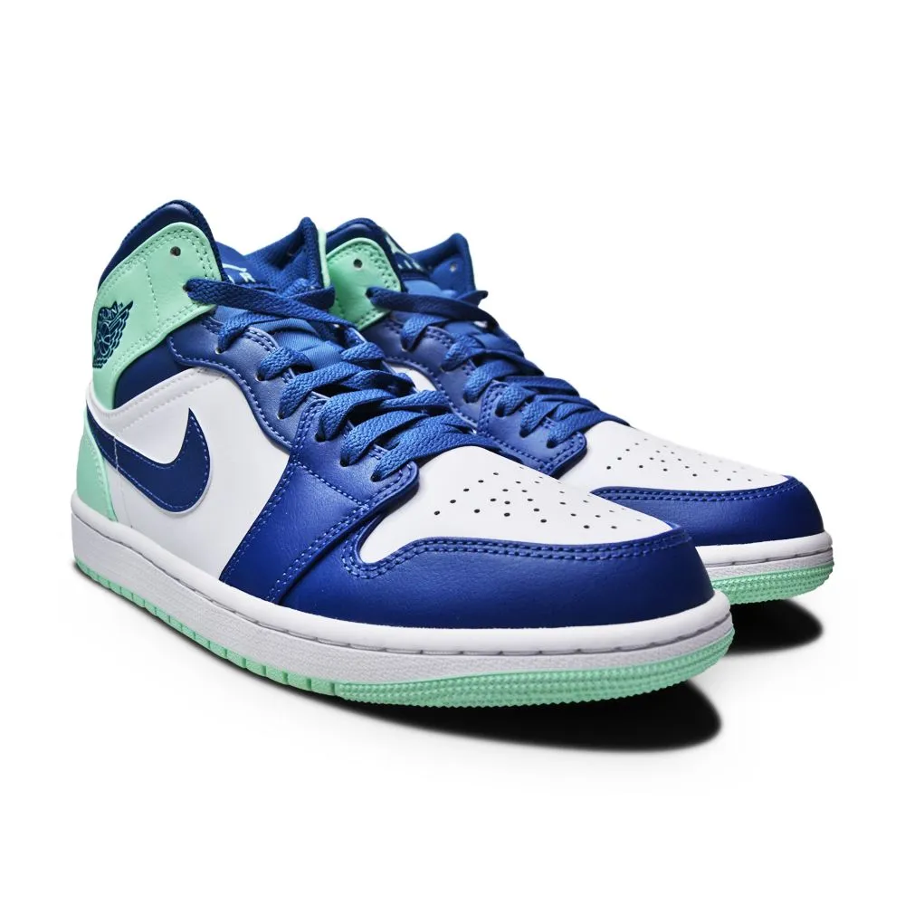 Mens Nike Air Jordan 1 Mid - 554724 413 - Mystic Navy Mint Foam White