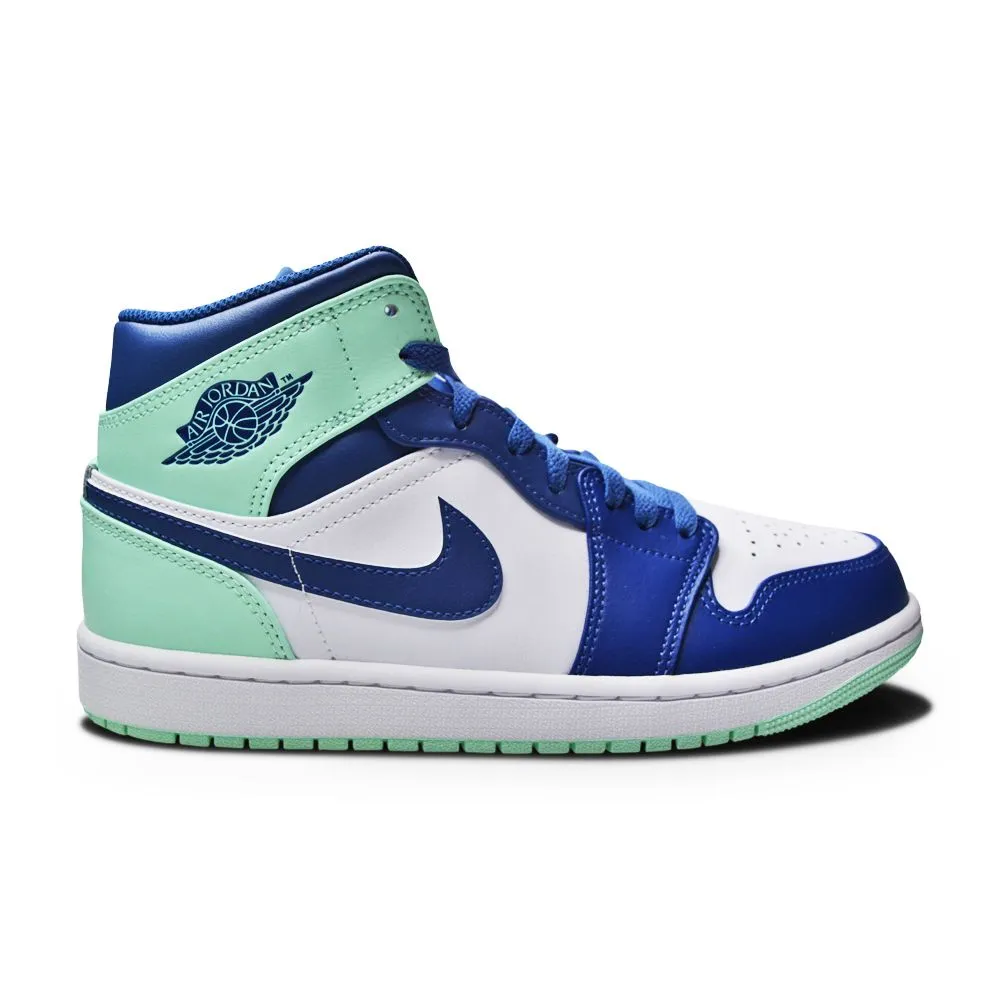 Mens Nike Air Jordan 1 Mid - 554724 413 - Mystic Navy Mint Foam White