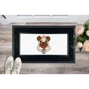 More Pug Coffee Please Sublimation Heavy Duty Door Mat