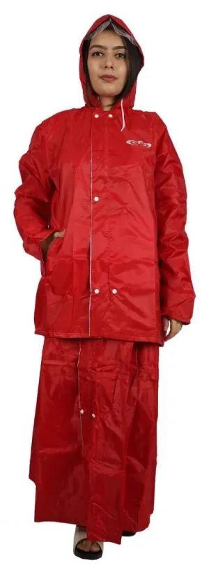 Romano nx 100% Waterproof Heavy Duty Double Layer Hooded Rain Skirt and Jacket for Women in a Storage Bag