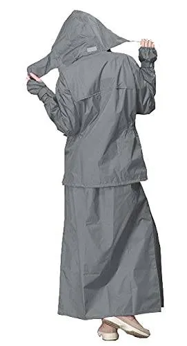 Romano nx 100% Waterproof Heavy Duty Double Layer Hooded Rain Skirt and Jacket for Women in a Storage Bag