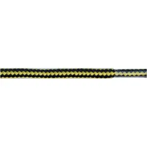 Wholesale Work Shoe Round 3/16" - Black/Yellow (12 Pair Pack) Shoelaces