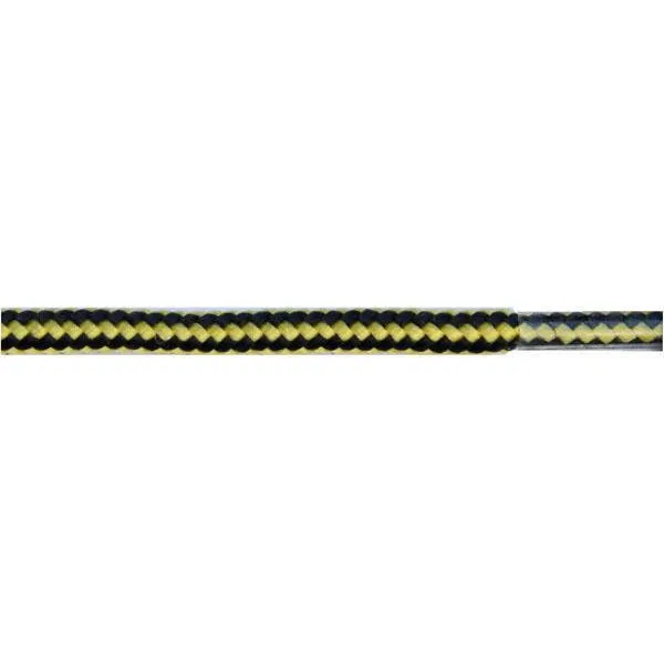 Wholesale Work Shoe Round 3/16" - Black/Yellow (12 Pair Pack) Shoelaces
