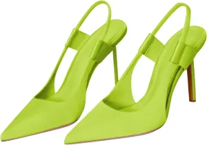 Women's Pointed Toe High Stiletto Heels Slingback Stretch Slip-on Pumps Dress Shoes for Women Wedding Party Shoes