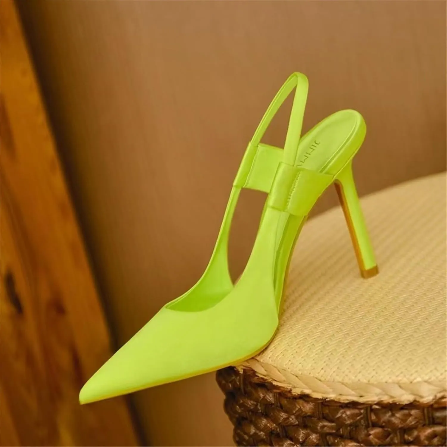 Women's Pointed Toe High Stiletto Heels Slingback Stretch Slip-on Pumps Dress Shoes for Women Wedding Party Shoes